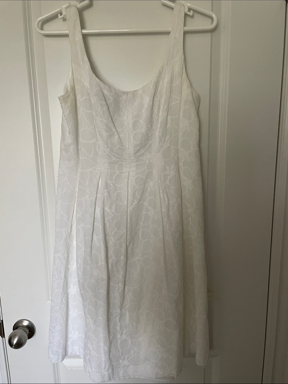 Nine West White Sleeveless A-Line Dress